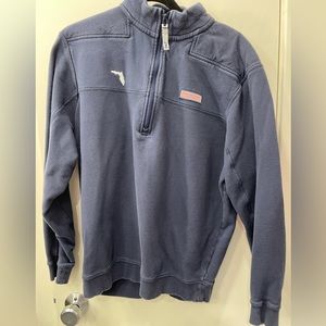 Vineyard Vines Men’s Florida Quarter zip, Blue, medium